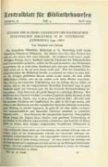 Zentralblatt für Bibliothekswesen. 1933.04 Jg.50 heft 4