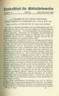 Zentralblatt für Bibliothekswesen. 1933.08-09 Jg.50 heft 8-9