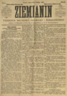 Ziemianin. Tygodnik naukowo-rolniczy i ekonomiczny; organ Centralnego Towarzystwa Gospodarczego w Wielkiem Księstwie Poznańskiem 1906.02.17 R.56 Nr7