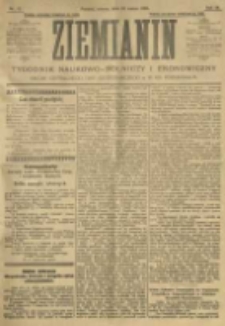 Ziemianin. Tygodnik naukowo-rolniczy i ekonomiczny; organ Centralnego Towarzystwa Gospodarczego w Wielkiem Księstwie Poznańskiem 1906.03.24 R.56 Nr12