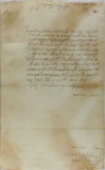 List Mikołaja Zebrzydowskiego do króła Zygmunta III, 18.04.1602