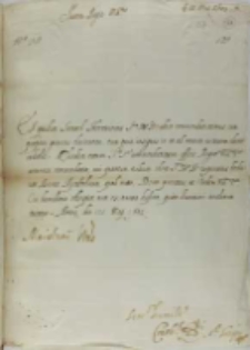 List kardynała Cintiusa do króla Zygmunta III, Rzym 21.05.1603