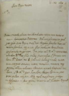 List Herculesa Rangoriusa do króla Zygmunta III, Rzym 01.10.1621