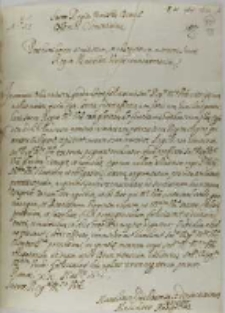 List Alexandra Rangoriusa do króla Zygmunta III, Rzym 20.11.1621