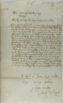 List Jerzego Kostki do króla Zygmunta III, Śmiełowice 04.09.1602