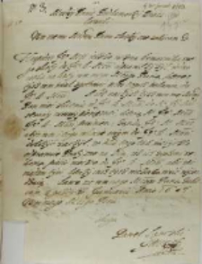 List Pawła Łąckiego do Ławryna Piaseczyńskiego, Garda 30.01.1603