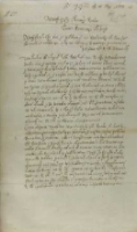 List Stanisława Działyńskiego, kasztelana elbląskiego do króla Zygmunta III, Osiecko 21.05.1603