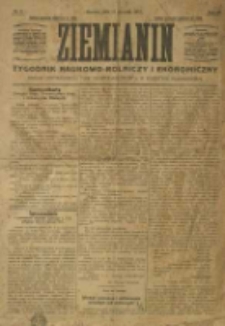 Ziemianin. Tygodnik naukowo-rolniczy i ekonomiczny; organ Centralnego Towarzystwa Gospodarczego w Wielkiem Księstwie Poznańskiem 1917.01.21 R.68 Nr3