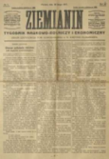 Ziemianin. Tygodnik naukowo-rolniczy i ekonomiczny; organ Centralnego Towarzystwa Gospodarczego w Wielkiem Księstwie Poznańskiem 1917.02.18 R.68 Nr7