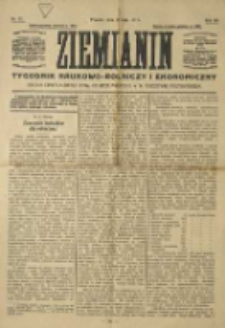 Ziemianin. Tygodnik naukowo-rolniczy i ekonomiczny; organ Centralnego Towarzystwa Gospodarczego w Wielkiem Księstwie Poznańskiem 1917.05.27 R.68 Nr21
