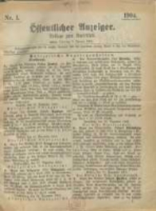 Oeffentlicher Anzeiger. 1904.01.05 Nro.1