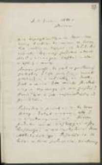 List Józefa Ignacego Kraszewskiego do Wawrzyńca Benzelstjerny-Engeströma z 1 grudnia 1880 roku