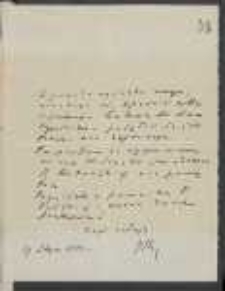 List Józefa Ignacego Kraszewskiego do Wawrzyńca Benzelstjerny-Engeströma z 19 stycznia 1881 roku