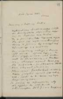 List Józefa Ignacego Kraszewskiego do Wawrzyńca Benzelstjerny-Engeströma z 22 stycznia 1881 roku
