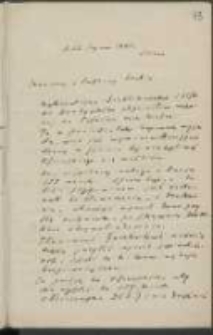 List Józefa Ignacego Kraszewskiego do Wawrzyńca Benzelstjerny-Engeströma z 22 stycznia 1881 roku