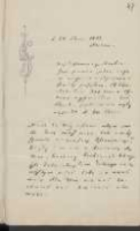 List Józefa Ignacego Kraszewskiego do Wawrzyńca Benzelstjerny-Engeströma z 24 stycznia 1881 roku