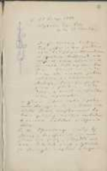List Józefa Ignacego Kraszewskiego do Wawrzyńca Benzelstjerny-Engeströma z 25 lutego 1881 roku