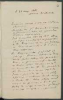 List Józefa Ignacego Kraszewskiego do Wawrzyńca Benzelstjerny-Engeströma z 22 maja 1881 roku