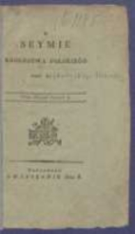 O Seymie Królestwa Polskiego