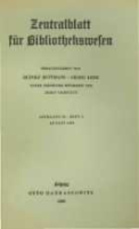 Zentralblatt für Bibliothekswesen. 1939.08 Jg.56 heft 8