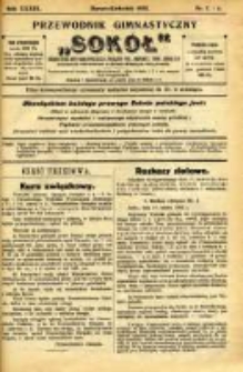 Przewodnik Gimnastyczny "Sokół": organ Dzielnicy Małopolskiej Związku Polskich Gimnastycznych Towarzystw Sokolich 1922.03/04 R.39 Nr3/4