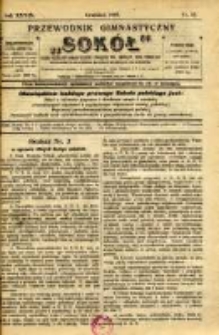 Przewodnik Gimnastyczny "Sokół": organ Dzielnicy Małopolskiej Związku Polskich Gimnastycznych Towarzystw Sokolich 1922.12 R.39 Nr12