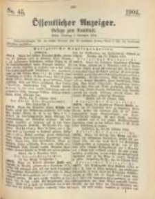 Oeffentlicher Anzeiger. 1904.11.08 Nro.45