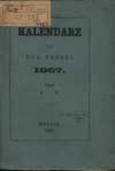 Kalendarz Na Rok Pański 1867.