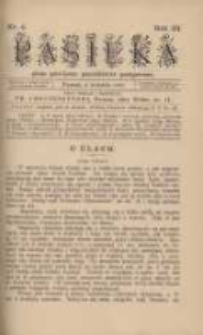 Pasieka : pismo poświęcone pszczelnictwu postępowemu 1899 nr4