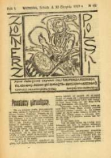 Żołnierz Polski : pismo poświęcone czynowi i doli żołnierza polskiego. R.1 1919 nr45
