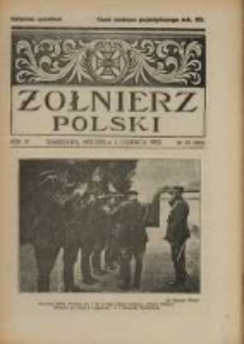 Żołnierz Polski : pismo poświęcone czynowi i doli żołnierza polskiego. R.4 1922 nr23