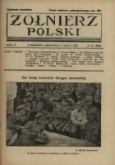 Żołnierz Polski : pismo poświęcone czynowi i doli żołnierza polskiego. R.4 1922 nr27