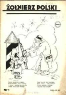 Żołnierz Polski : pismo poświęcone czynowi i doli żołnierza polskiego. R.15 1933 nr1