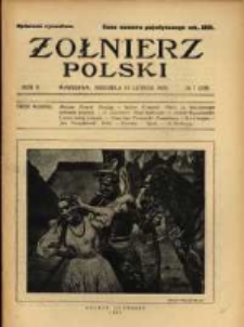 Żołnierz Polski : pismo poświęcone czynowi i doli żołnierza polskiego. R.5 1923 nr7