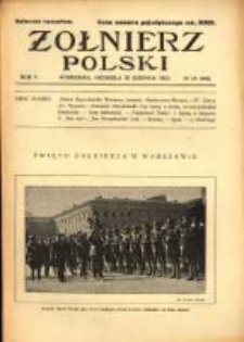 Żołnierz Polski : pismo poświęcone czynowi i doli żołnierza polskiego. R.5 1923 nr34