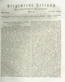 Allgemeine Zeitung: mit allerhöchsten Privilegien. 1809.01.22 Nro.22