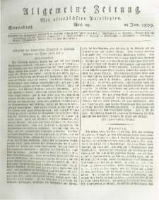 Allgemeine Zeitung: mit allerhöchsten Privilegien. 1809.01.28 Nro.28