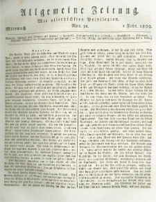 Allgemeine Zeitung: mit allerhöchsten Privilegien. 1809.02.01 Nro.32