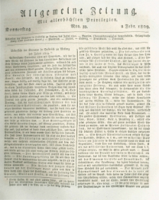 Allgemeine Zeitung: mit allerh&ouml;chsten Privilegien. 1809.02.02 Nro.33
