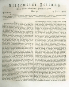 Allgemeine Zeitung: mit allerhöchsten Privilegien. 1809.02.19 Nro.50