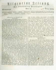 Allgemeine Zeitung: mit allerhöchsten Privilegien. 1809.03.11 Nro.70