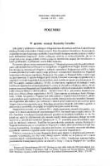 W sprawie recenzji Ryszarda Grzesika