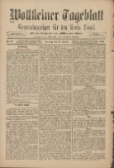 Wollsteiner Tageblatt: Generalanzeiger f&uuml;r den Kreis Bomst: mit der Gratis-Beilage: "Bl&auml;tter und Bl&uuml;ten" 1909.01.19 Nr15
