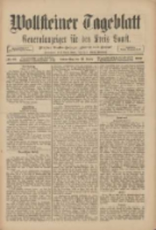 Wollsteiner Tageblatt: Generalanzeiger f&uuml;r den Kreis Bomst: mit der Gratis-Beilage: "Bl&auml;tter und Bl&uuml;ten" 1909.03.18 Nr65
