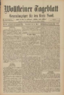 Wollsteiner Tageblatt: Generalanzeiger f&uuml;r den Kreis Bomst: mit der Gratis-Beilage: "Bl&auml;tter und Bl&uuml;ten" 1909.04.24 Nr95