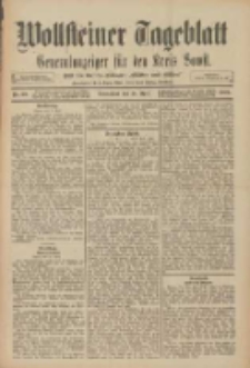 Wollsteiner Tageblatt: Generalanzeiger für den Kreis Bomst: mit der Gratis-Beilage: "Blätter und Blüten" 1909.04.24 Nr95