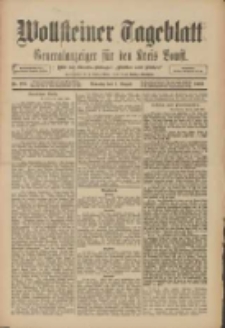 Wollsteiner Tageblatt: Generalanzeiger für den Kreis Bomst: mit der Gratis-Beilage: "Blätter und Blüten" 1909.08.01 Nr178