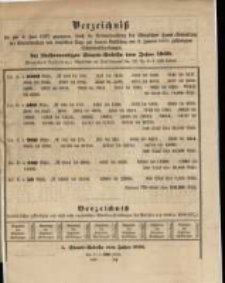 Verzeichniss der am 9. Juni 1869 gezogenen ... Schuldverschreibungen der fünfprocentigen Staats=Anleihe vom Jahre 1859