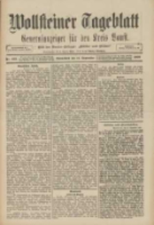 Wollsteiner Tageblatt: Generalanzeiger für den Kreis Bomst: mit der Gratis-Beilage: "Blätter und Blüten" 1909.09.11 Nr213