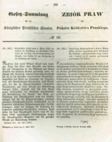 Gesetz-Sammlung für die Königlichen Preussischen Staaten. 1854.04.11 No10